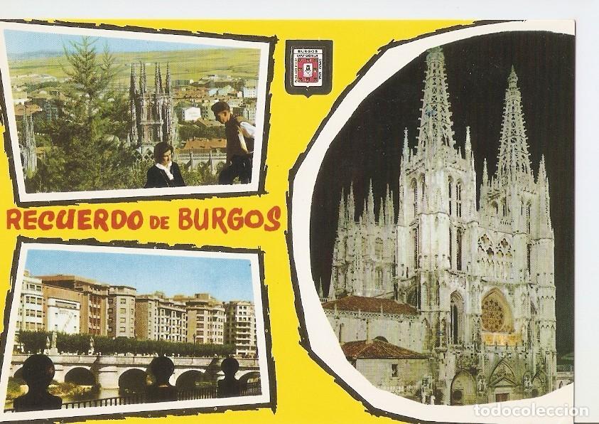 Postcards: Postal 031373 : Burgos Tipos regionales. La Catedral puente de San Pablo - Varios