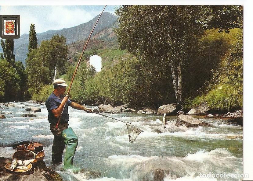 Cartoline: Postal 032062 : Pirineo Aragones (Huesca). Jacetania tipica. Pescando la trucha - Varios