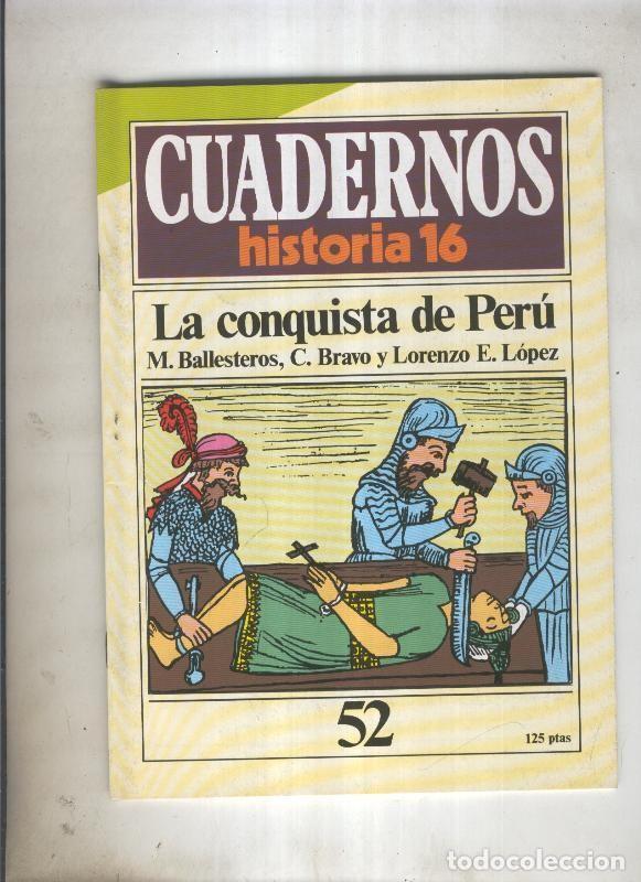 Postkarten: Cuadernos Historia 16 numero 052:La conquista de Peru - M.Ballesteros, C.Bravo y Lorenzo E.Lopez