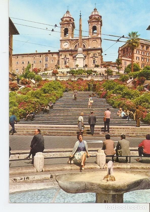 Postkarten: Postal 033859 : Roma. Piazza di Spagna - Church of Trinita dei Monti - Varios