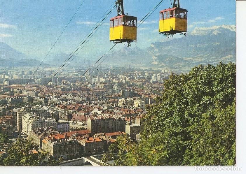 Cartoline: Postal 034671 : Grenoble. Telepherique de la Bastille. Croisement des deux bennes - Varios