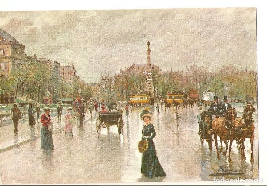 Postkarten: Postal 034294 : Oleo de A. Palmero. Ch&acirc;talet Square - Paris - Varios