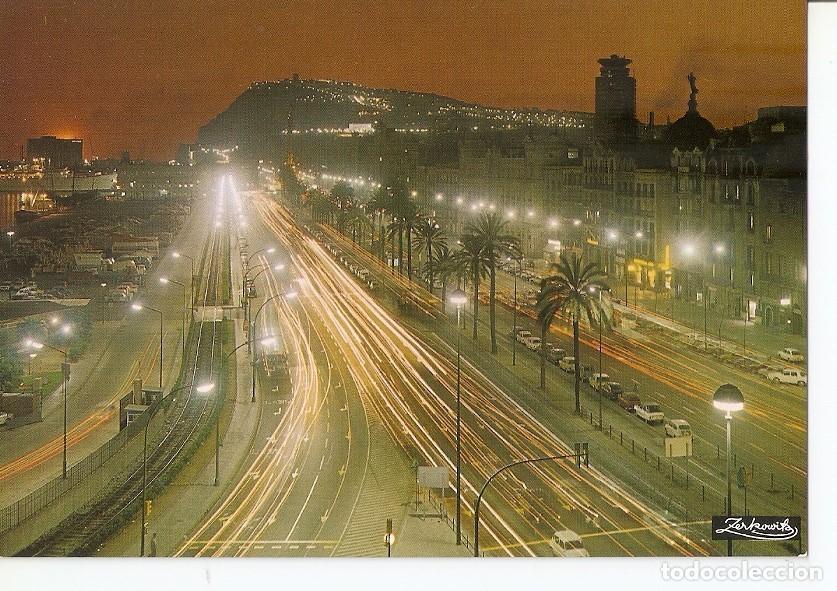 Postales: Postal 035203 : Barcelona. Paseo de Colon. Efecto nocturno - Varios