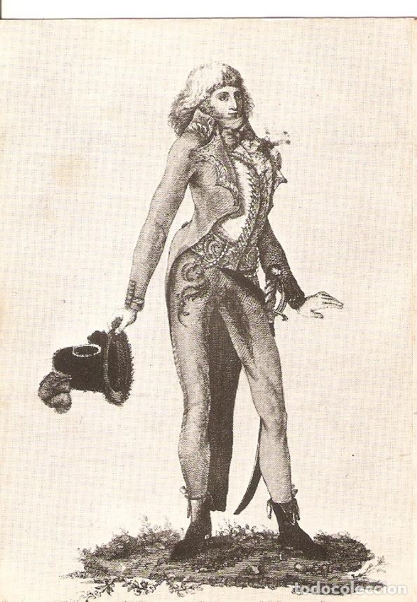 Postais: Postal 036029 : Museo Municipal - Madrid. Anonimo. Siglo XIX Perfecto currutaco (Grabado iluminado)