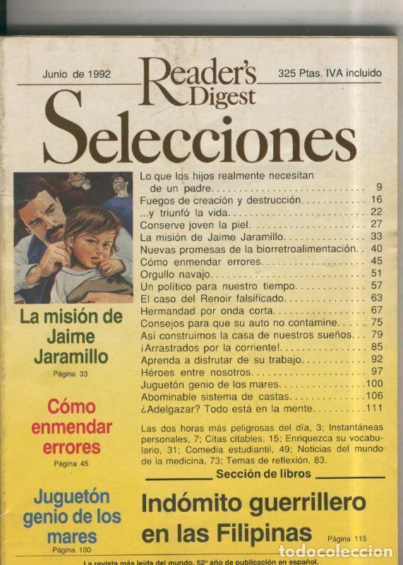 Postales: Selecciones del Readers Digest: 1992 junio - Varios