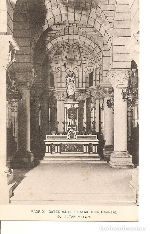 Postales: Postal 036599 : Madrid: Catedral de la Almudena (Cripta) Altar Mayor - Varios - Foto 1