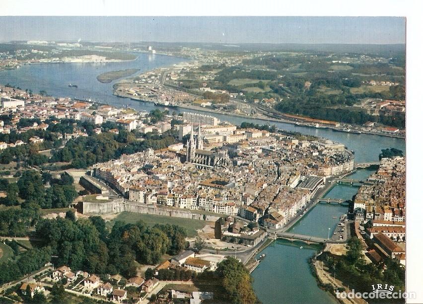 Postais: Postal 037070 : Bayonne (B.-Pyr.) vue generale - La Nive et lAdour (Cliche Heurtier - Rennes) - Vari