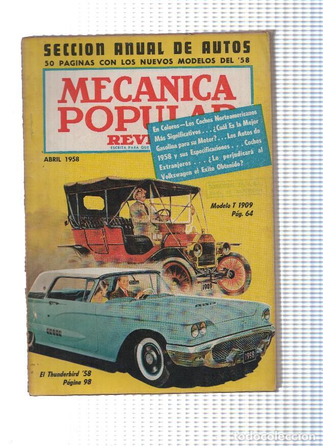 Postales: Mecanica Popular: abril 1958 (seleccion anual de autos) - Varios