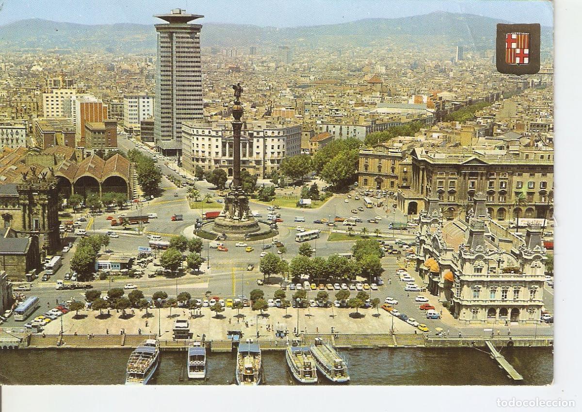 Postkarten: Postal 037904 : Barcelona. Colon y Puerto vista aerea - Varios