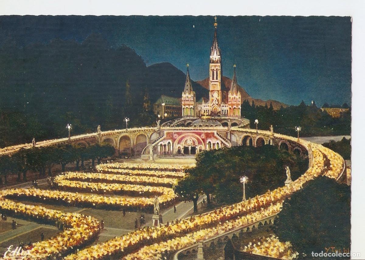 Postkarten: Postal 037643 : Lourdes. La Basilique illuminee - Varios