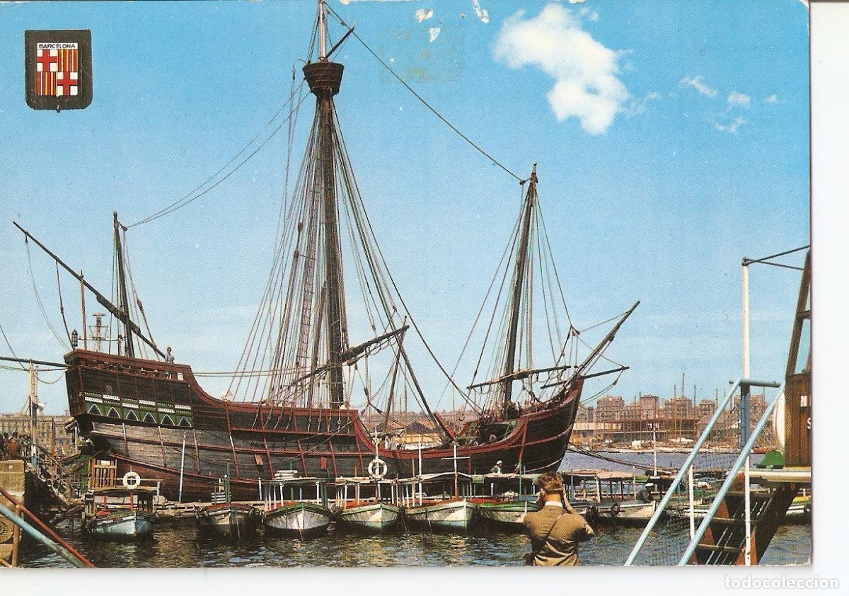 Cartoline: Postal 037975 : Barcelona. Puerto. Carabela Santa Maria - Varios