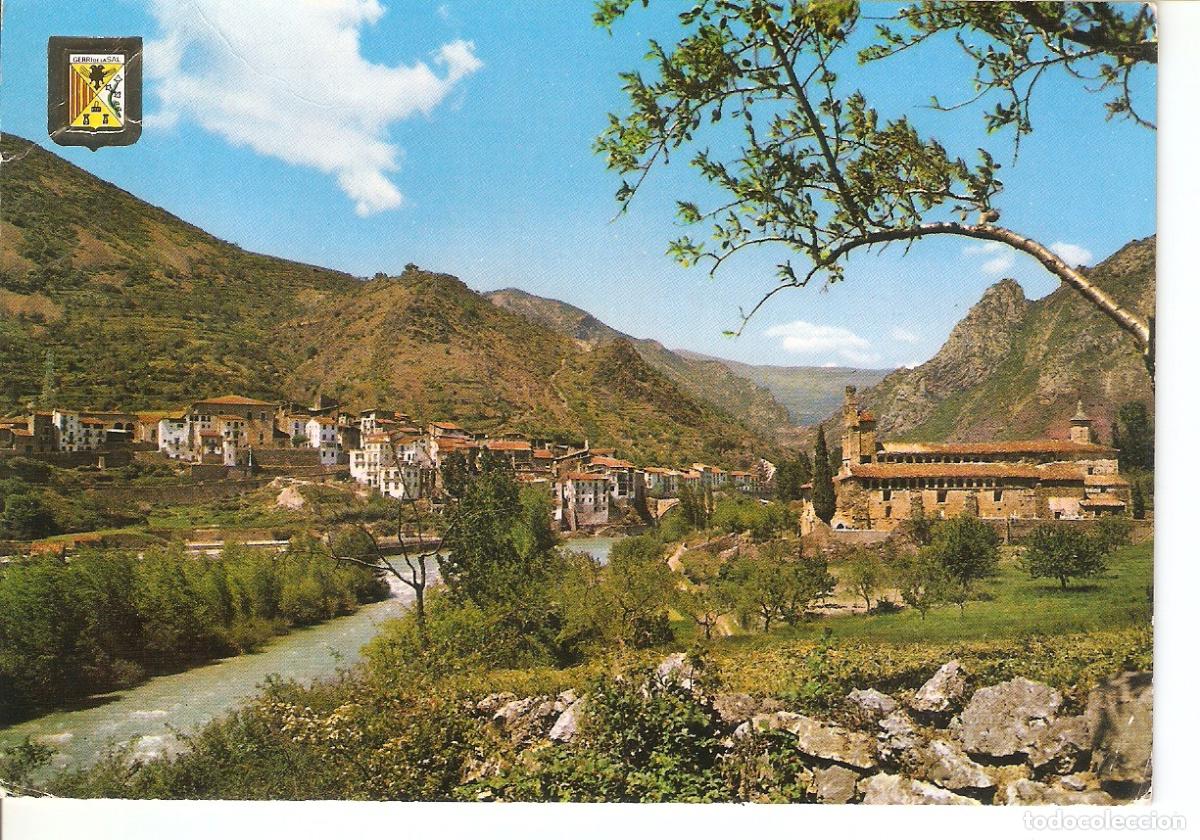 Postais: Postal 038419 : Pirineu Catala (Lleida). El Pallars. Gerri de la Sal junt al riu - Varios