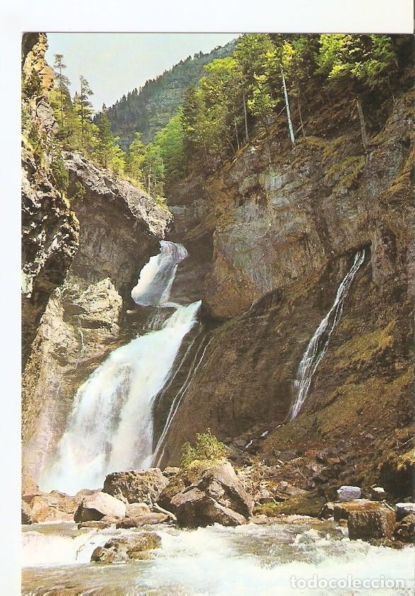 Postales: Postal 040285 : Alto Aragon (Huesca) Ordesa - Cascada de la Cueva - Varios