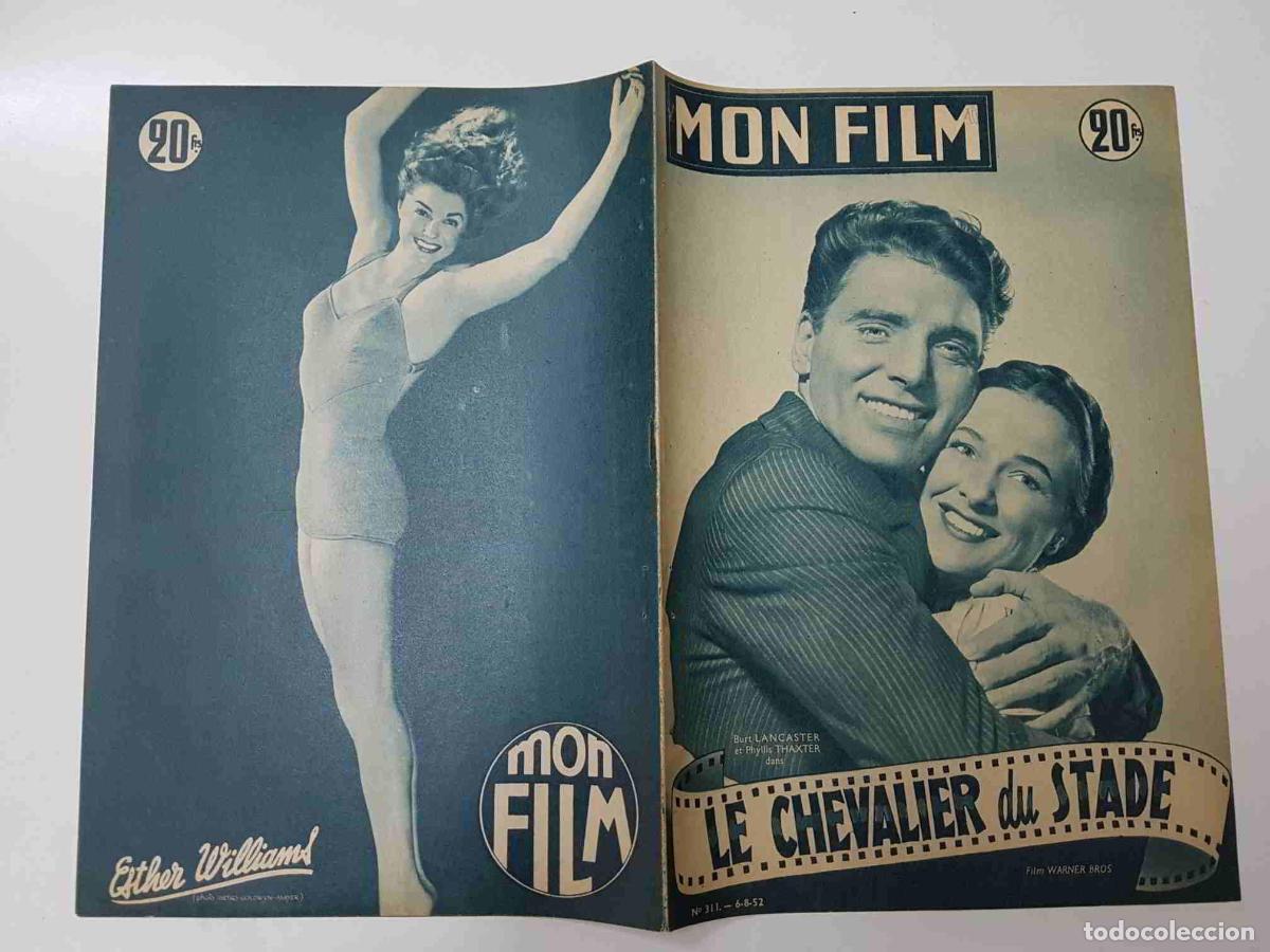 Postais: Revista: Mon Film num 311, 06/08/52 -Le chevalier du stade. Portada: Burt Lancaster et Phyllis Thaxt