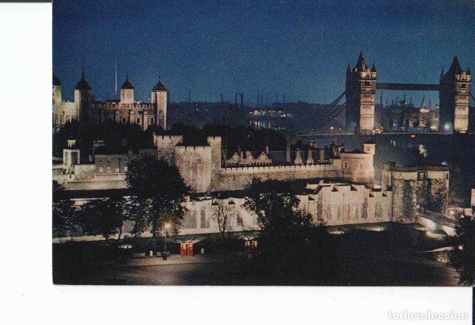Postcards: Postal 016882: LONDON England - London by night The tower of London and tower bridge - Varios
