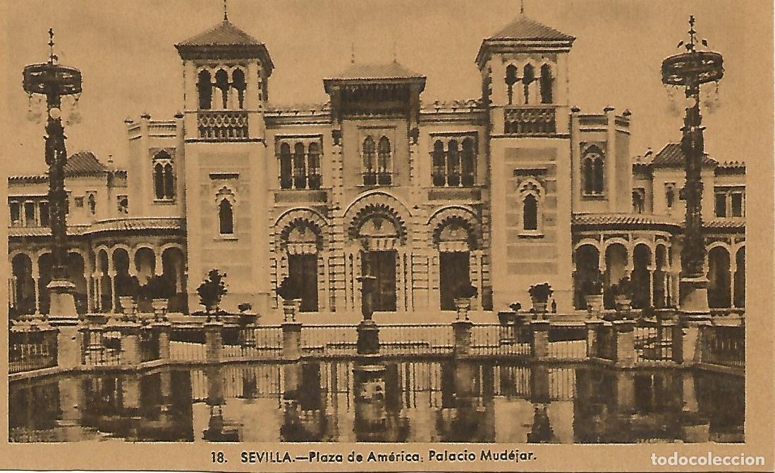 Postkarten: Postal 50461: SEVILLA - Plaza de America - Palacio Mudejar - Varios