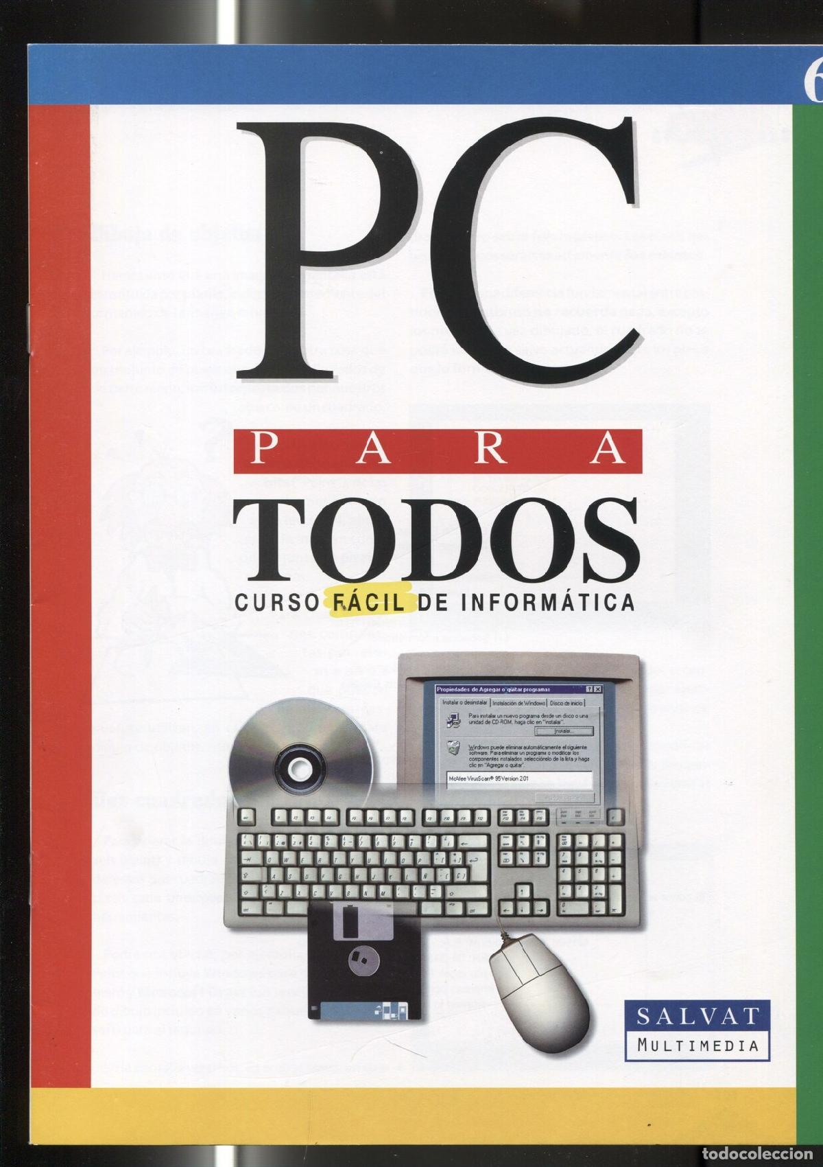 Postales: Fasciculo numero 06 del curso facil de informatica PC PARA TODOS - varios