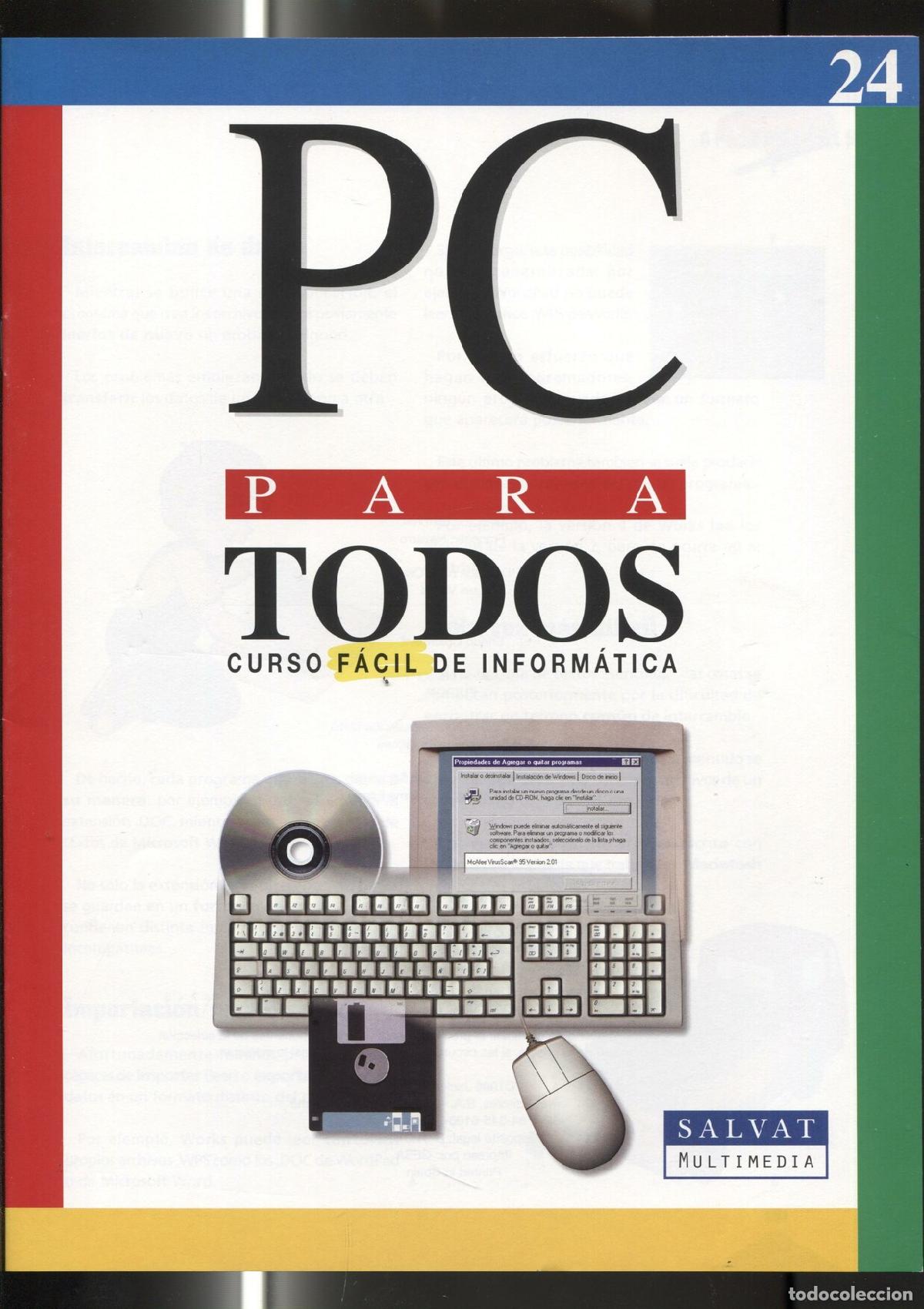 Postales: Fasciculo numero 24 del curso facil de informatica PC PARA TODOS - varios