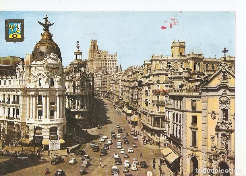 Postkarten: Postal 041330 : Madrid. Edificio Feniz y Avenida Jose Antonio - Varios