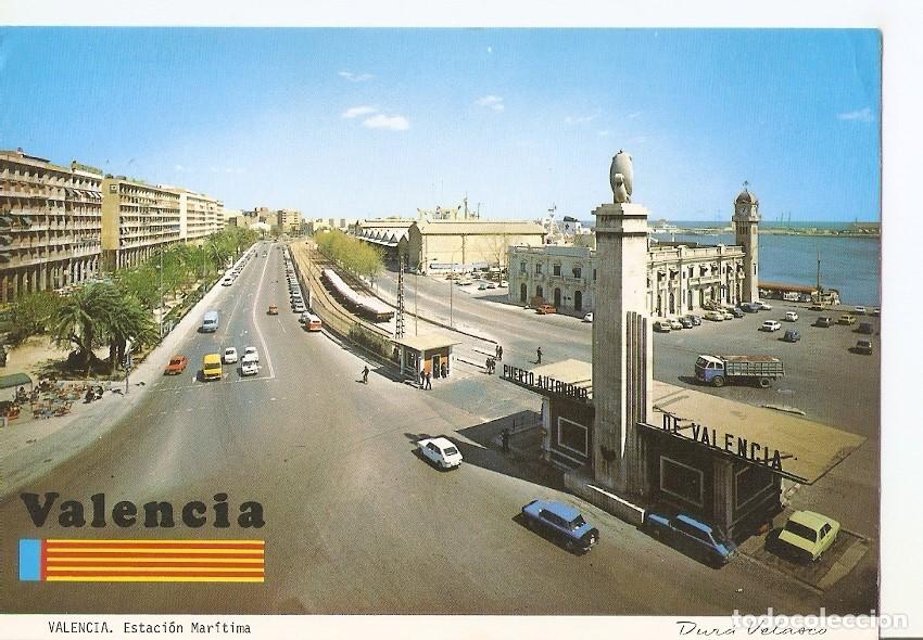 Postales: Postal 041747 : Valencia. Estacion Maritima. Puerto y Calle J.J. Domine - Varios