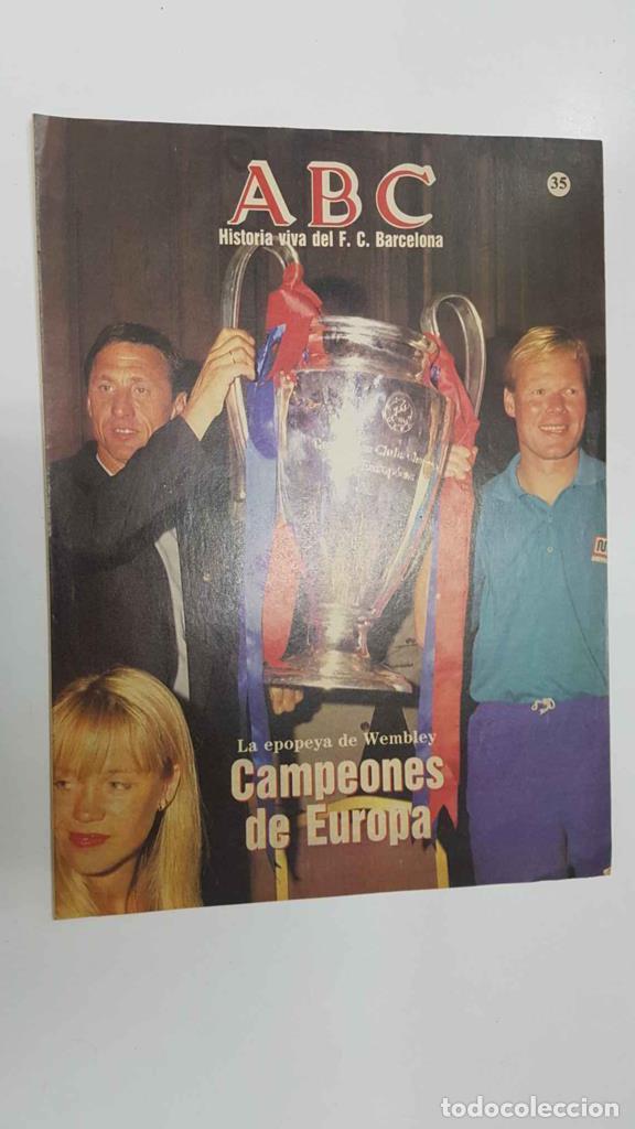 Postales: Fasciculo: ABC, Historia viva del FC Barcelona num 35 - Campeones de Europa, la epopeya de Wembley.