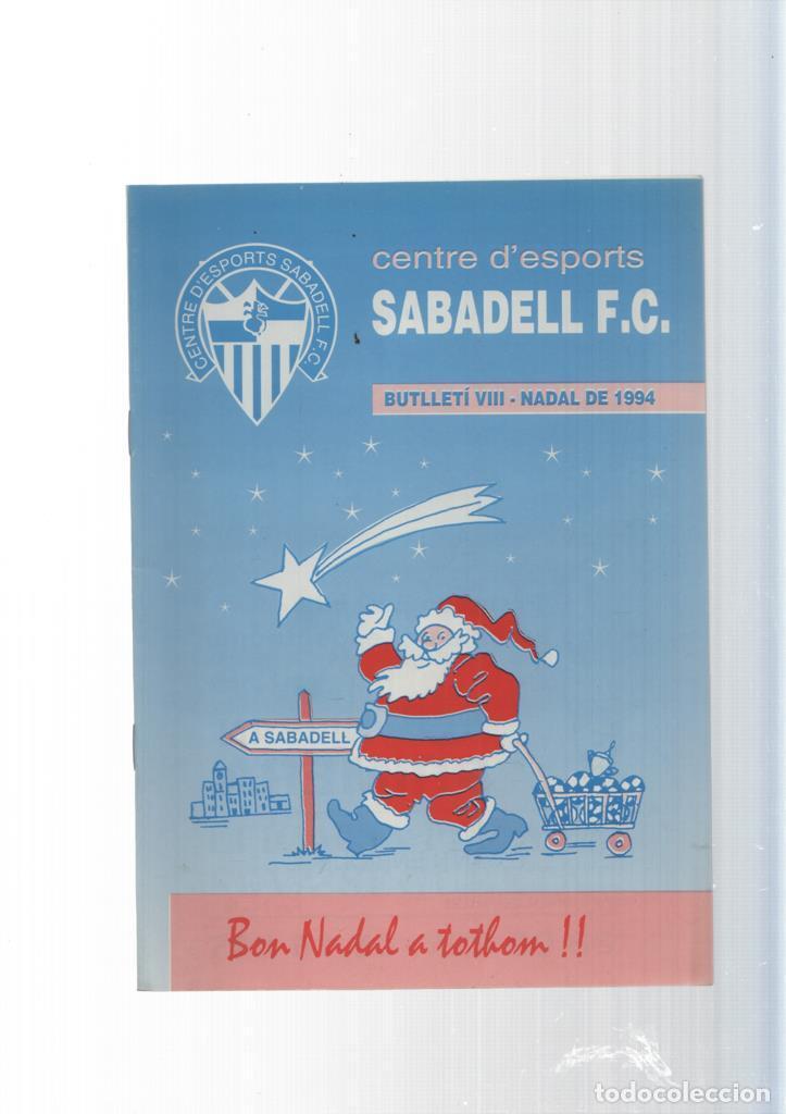 Postkarten: Centre d esports Sabadell F.C. butlleti VIII nadal de 1994: Em bones mans- - varios
