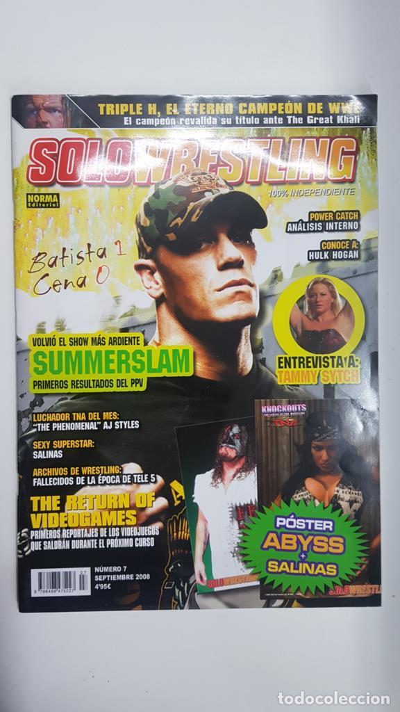 Postales: Revista lucha libre: Solowrestling numero 7, septiembre 2008. Poster Abyss + Salinas. Entrevista a T