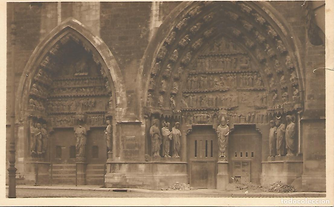 Postcards: Postal 51676: REIMS - Catedral. Portal de San Sixto - Varios