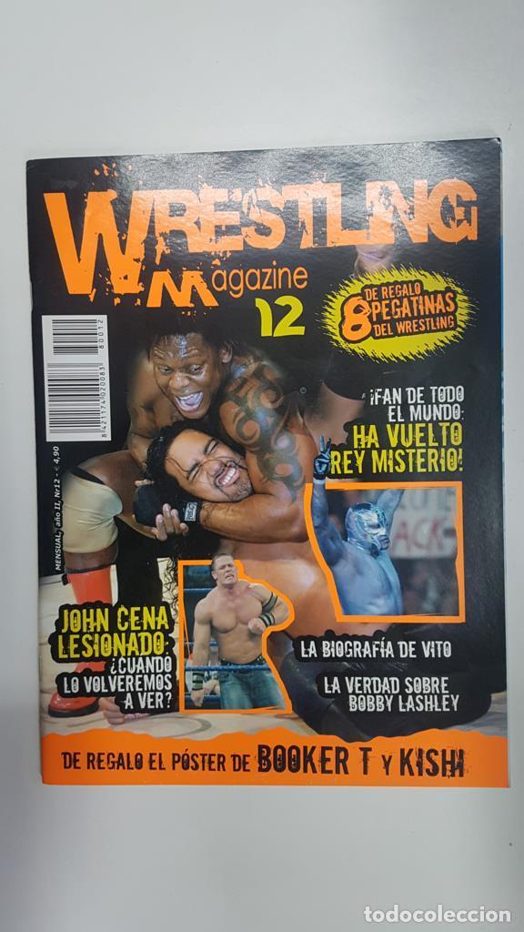 Postales: Revista lucha libre: Wrestling Magazine a&ntilde;o II nr 12. Regalo de pegatinas del wrestling, de regalo e