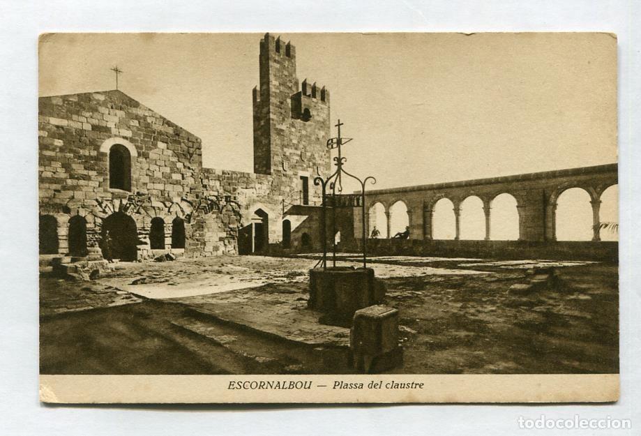 Postais: Postal 000435 : Plassa del Claustre de Escornalbou, Huecograbado Mumbru de Barcelona - Varios