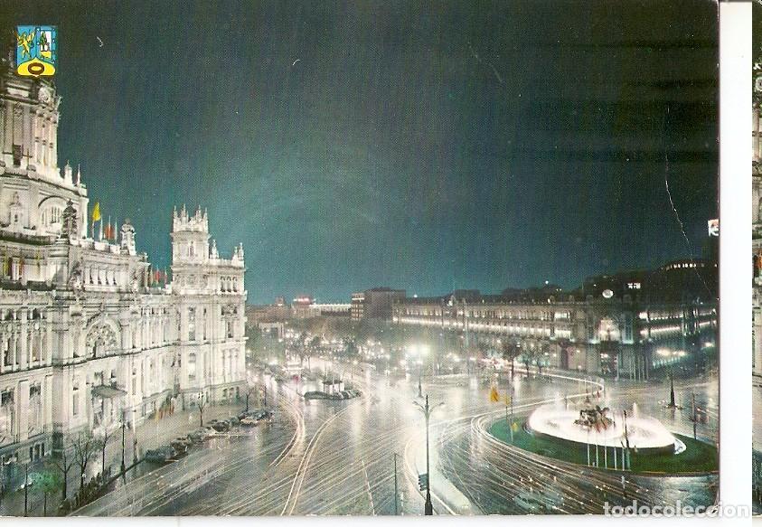 Postais: Postal 044665 : Madrid. La Cibeles y Paseo del Prado. Vista nocturna - Varios