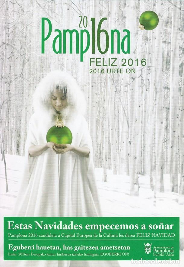 Postais: Postal 60590. Publicitaria felicitacion navide&ntilde;a Ayuntamiento Pamplona - Varios
