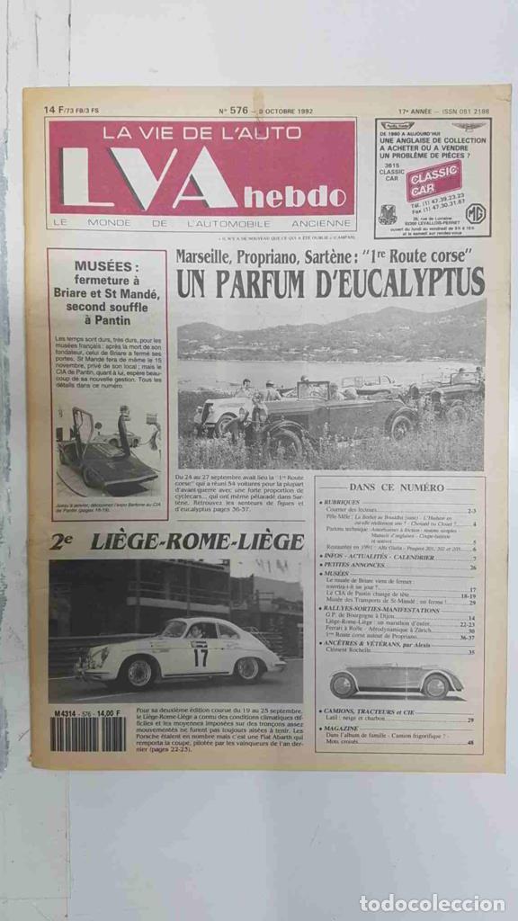 Postales: Revista, Magazine: La Vie de l'Auto LVA Hebdo num 576, 8 octobre 1992 - 1e Route corse autour de Pro