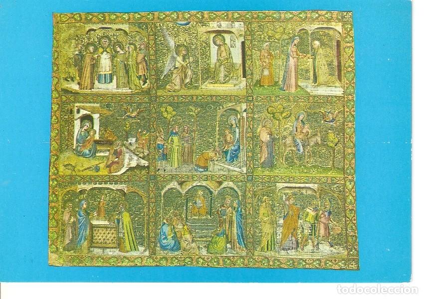 Postales: Postal 044754 : Manresa. Seo Basilica. Frontal Bordado Florentino. Siglo XIV (Fragmento izquierda) -