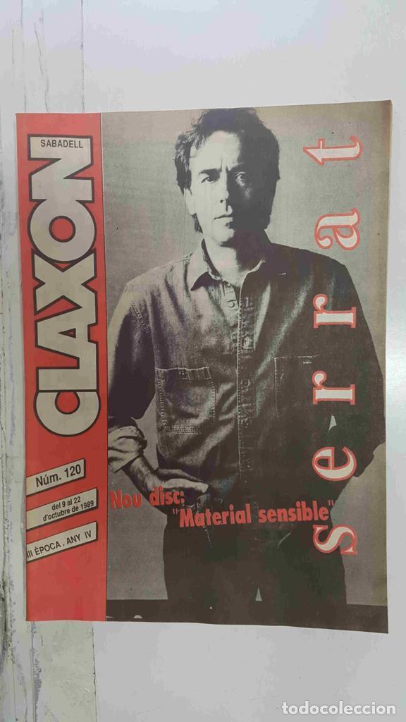 Postales: Revista: Claxon num 120, del 9 al 22 d'octubre de 1989 - Serrat nou disc Material sensible&rdquo;&rdquo; - NULL