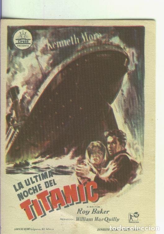 Postales: Programas de Cine: La ultima noche del Titanic - Varios