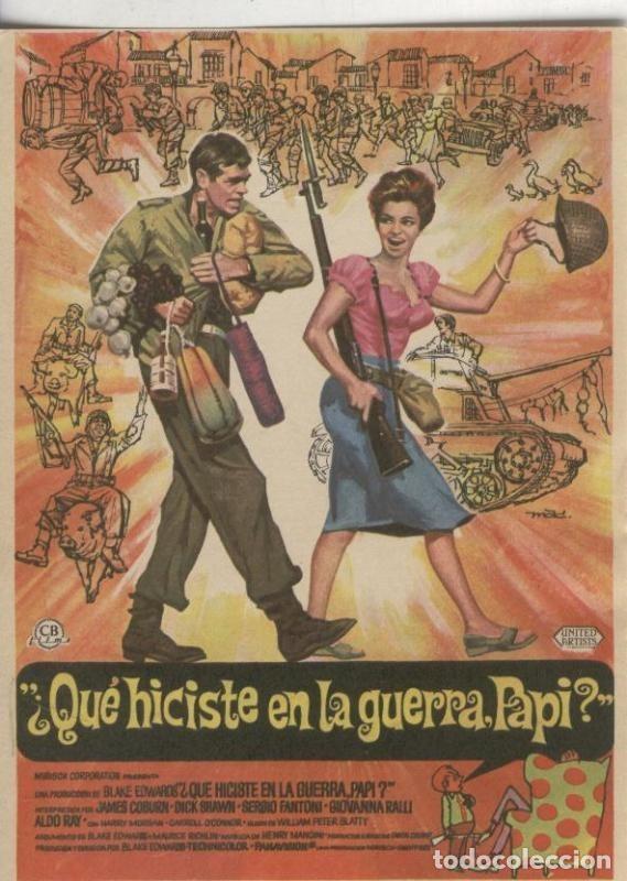 Postkarten: Programas de Cine: Que hiciste en la guerra. Papi - Varios