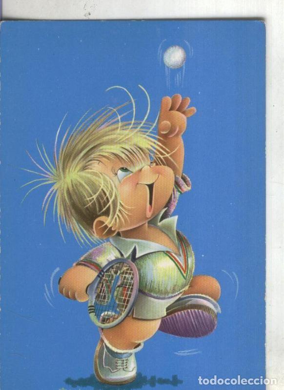 Postales: Postal: Tenis infantil ilustracion de Gabriel - Varios