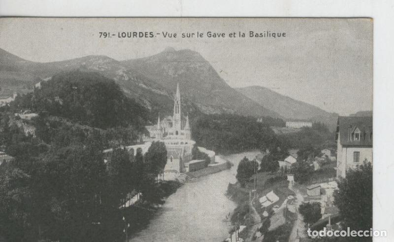 Postales: Postal B/N 0380 : Lourdes, Vue sur le Gave et la Basilique - Varios