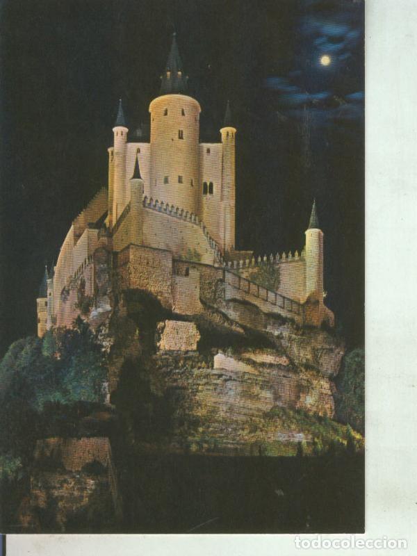 Postcards: Postal 011430: Vista nocturna de El Alcazal de Segovia - Varios