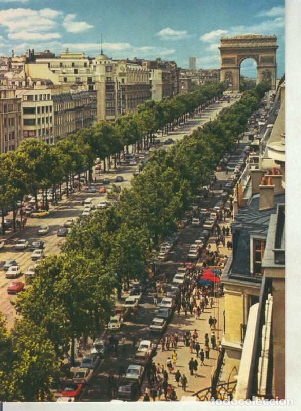 Postcards: Postal 011640: Campos Eliseos y arco de triunfo de Paris - Varios