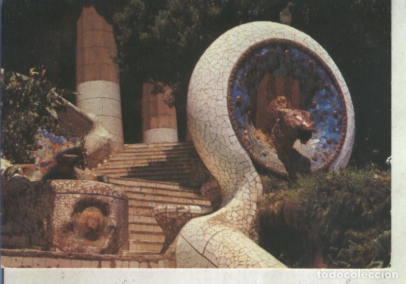 Postais: Postal 013540: Escalinata entrada Parque Guell en Barcelona - Varios