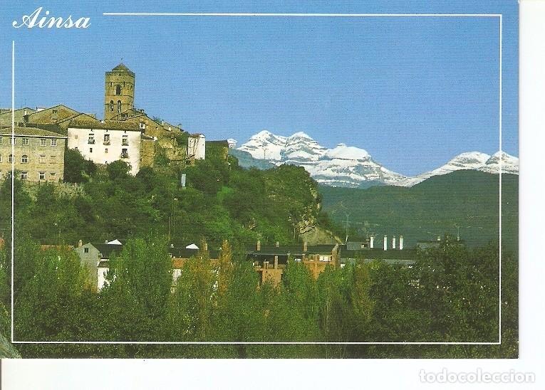 Postais: Postal 022743 : Ainsa (Huesca), vista al fondo Las tres Sorores - Varios