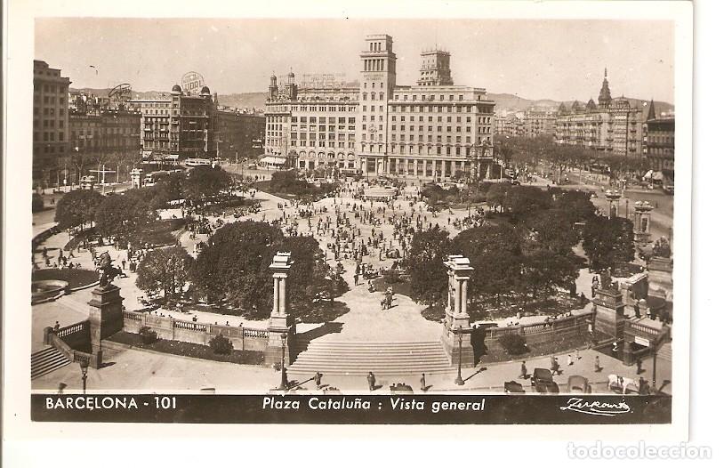 Postales: Postal 027064 : Barcelona. Plaza Catalu&ntilde;a - Varios