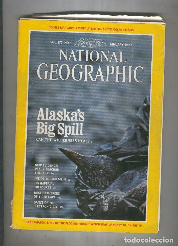 Postales: National geographic 1990 January: Alaskas big spill - Varios
