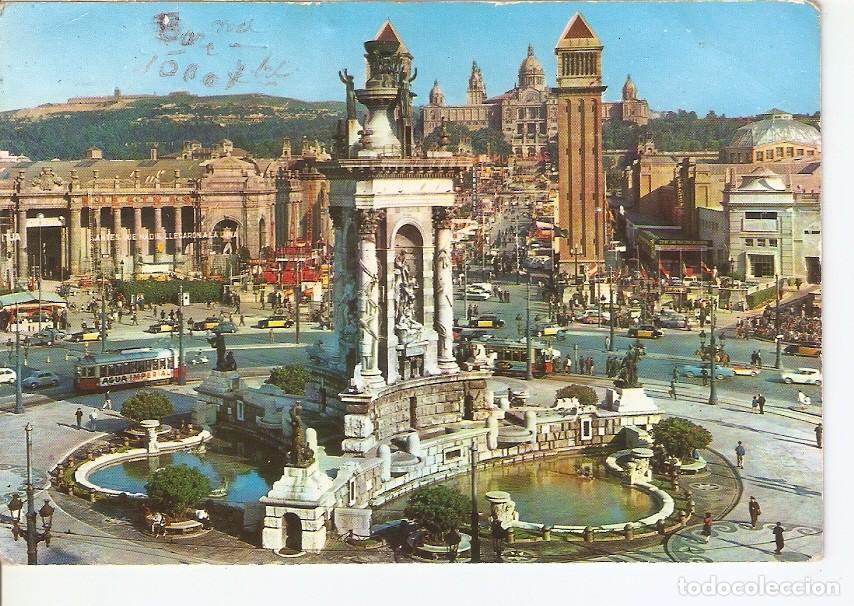 Postais: Postal 031954 : Barcelona. Plaza de Espa&ntilde;a y Feria de Muestras - Varios