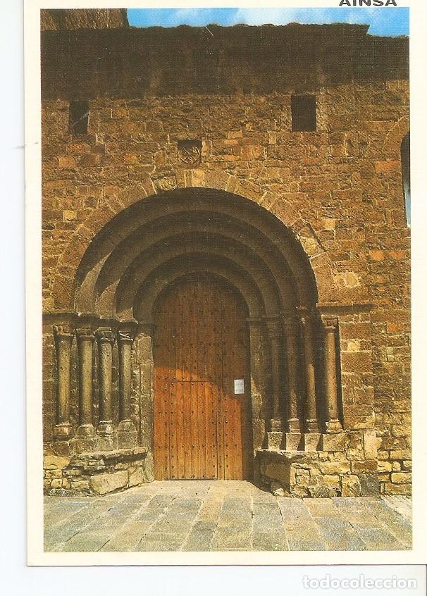 Postkarten: Postal 033033 : Ainsa .- Pirineo Aragones. Portada Parroquial romanico s. XII - Varios