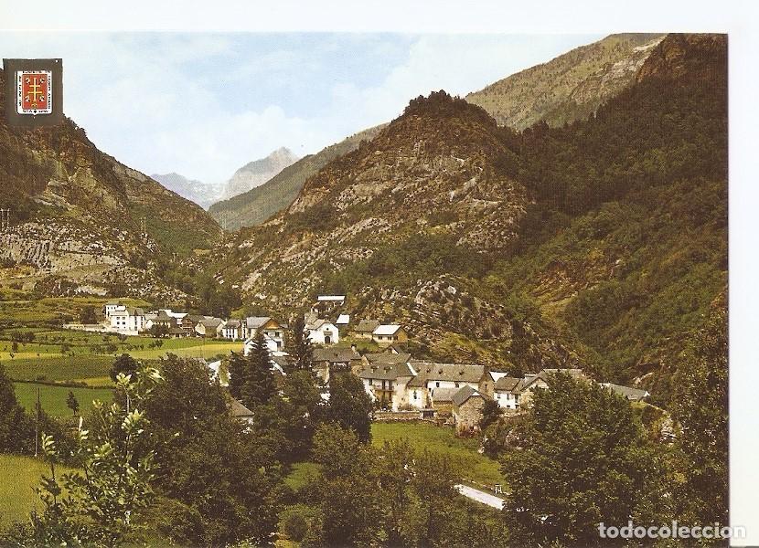 Postkarten: Postal 033056 : Pirineo Aragones (Huesca) Escarrilla (Valle de Tena). Al fondo Monte Escuach - Vario