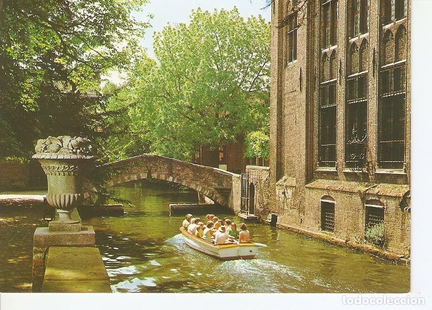 Postais: Postal 033543 : Brugge. Garden of the Arentshouse - Bridge of St. Boniface - Varios