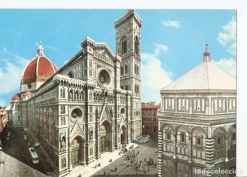 Postcards: Postal 034050 : Firenze - Cathedral Baptistry and Campanile - Varios